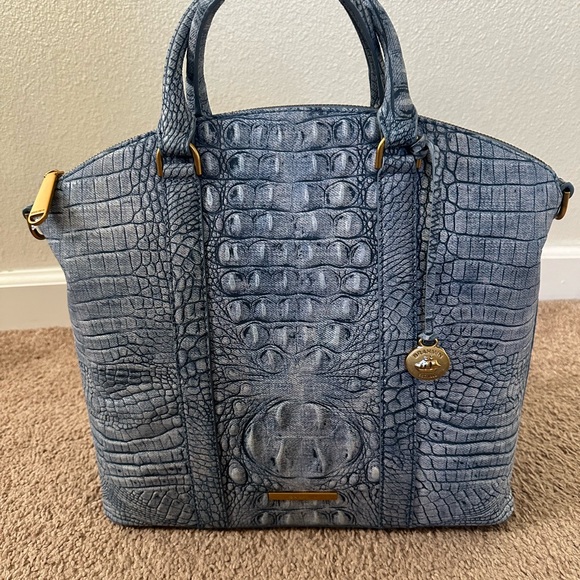 Brahmin Large Duxbury Satchel Light Denim Tetra - Picture 2 of 12